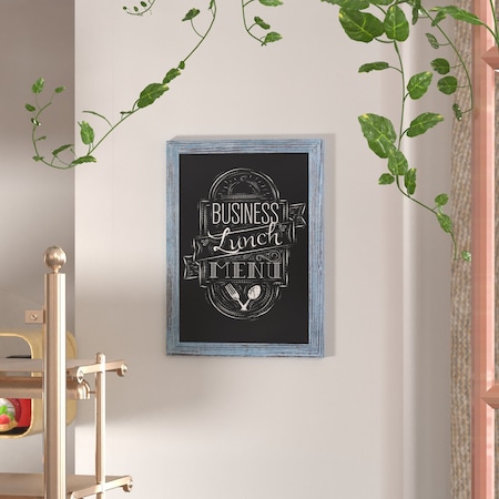 Flash Furniture 18 x 24 Rustic Blue Magnetic Hanging Chalkboard HGWA-GDIS-CRE8-652315-GG